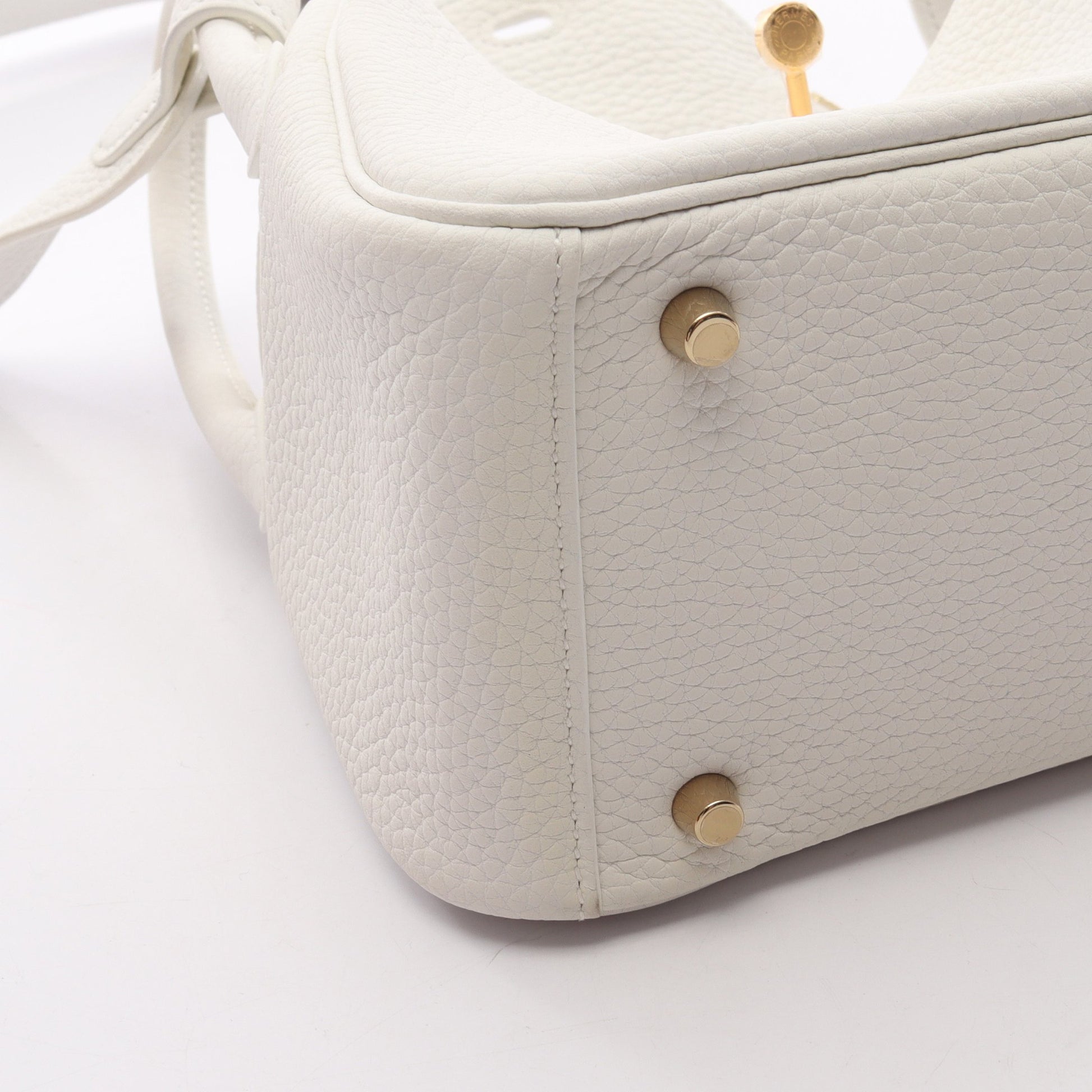 リンディ ミニ ショルダーバッグ トリヨンクレマンス ホワイト ゴールド金具 B刻印 エルメス バッグ HERMES