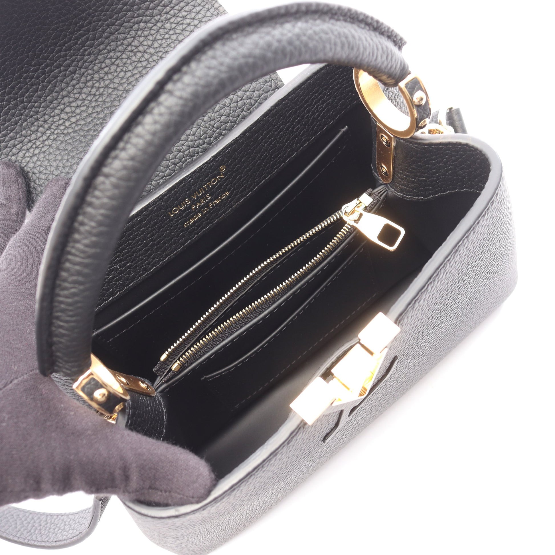 マイ カプシーヌ ノワール 2WAY ハンドバッグ レザー ブラック ルイヴィトン バッグ LOUIS VUITTON