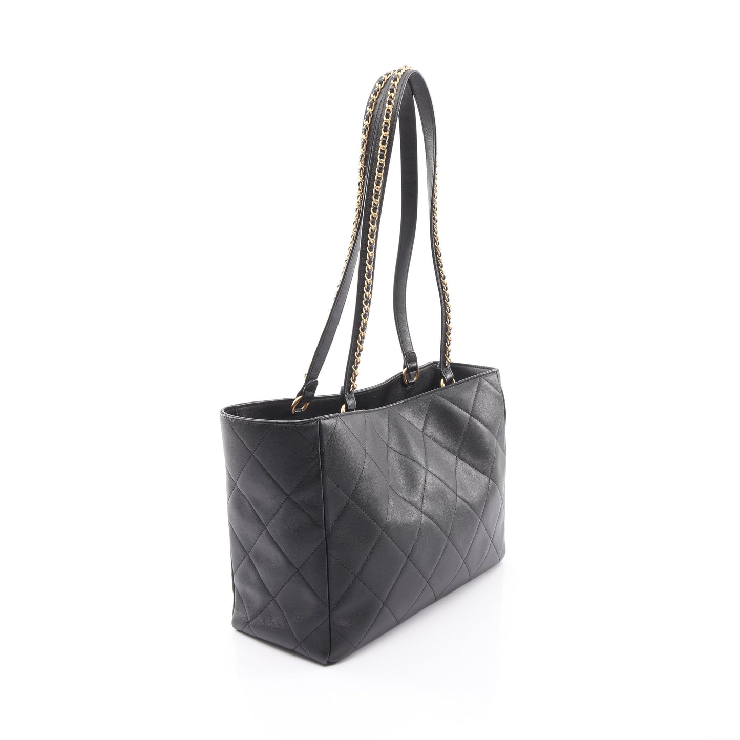 マトラッセ ショルダーバッグ トートバッグ レザー ブラック ゴールド金具 シャネル バッグ CHANEL