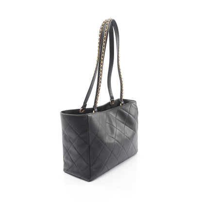 マトラッセ ショルダーバッグ トートバッグ レザー ブラック ゴールド金具 シャネル バッグ CHANEL