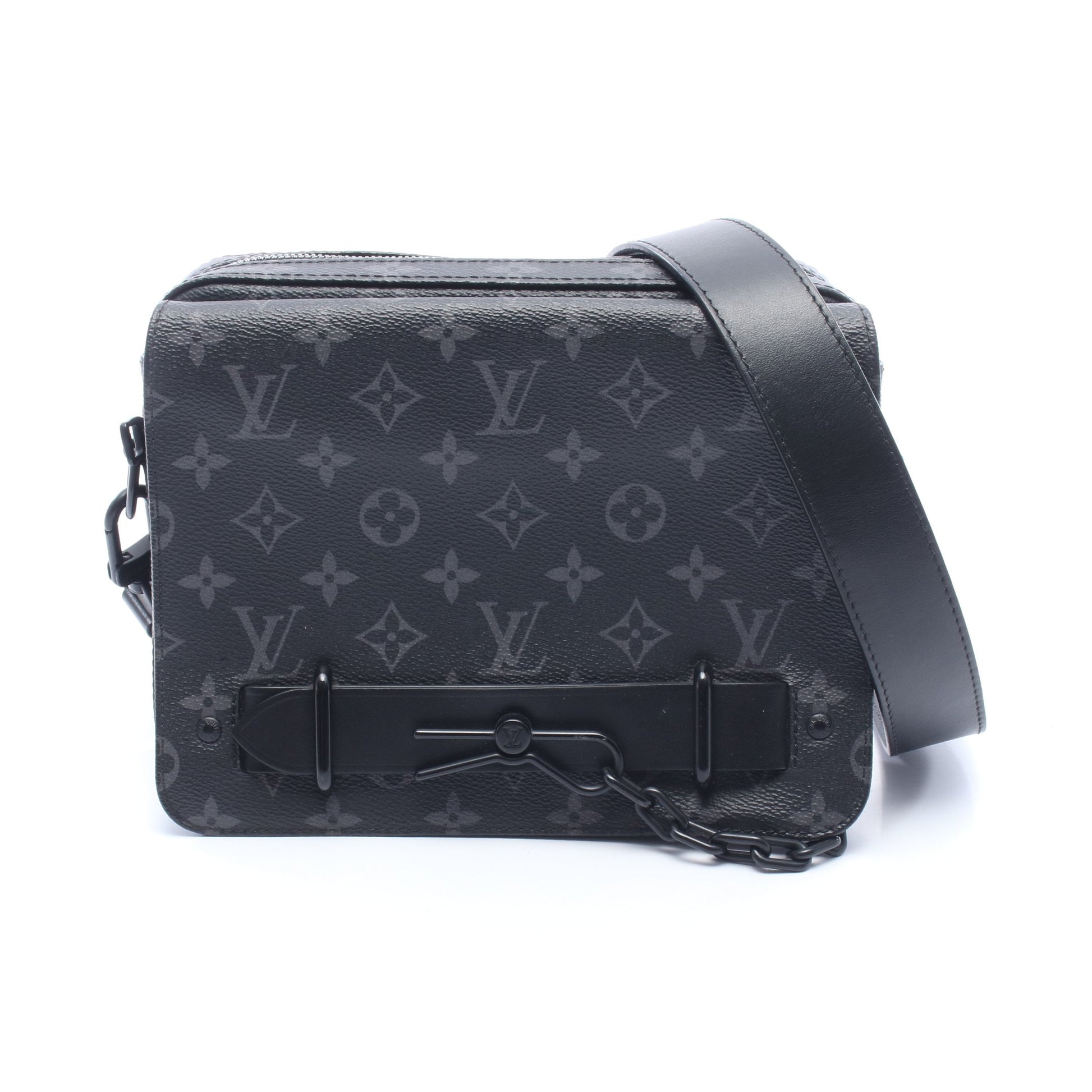 スティーマー メッセンジャー モノグラムエクリプス ショルダーバッグ PVC レザー ダークグレー ルイヴィトン バッグ LOUIS VUITTON