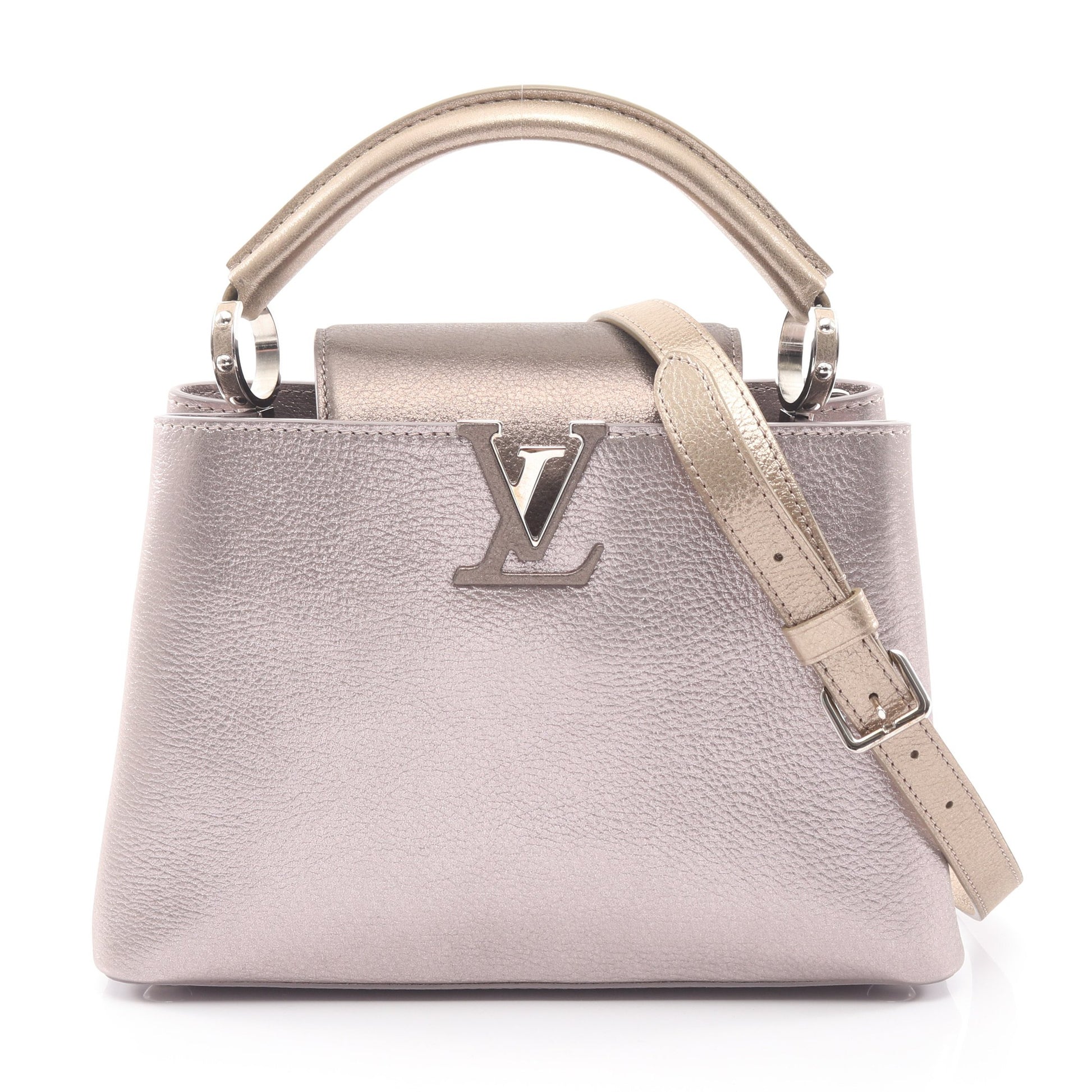 カプシーヌBB 2WAY ハンドバッグ レザー ピンク ブロンズ ゴールド ルイヴィトン バッグ LOUIS VUITTON