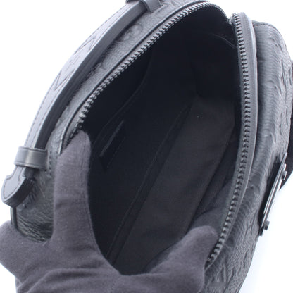 Sロック メッセンジャー モノグラム 2WAY ハンドバッグ レザー ブラック ルイヴィトン バッグ LOUIS VUITTON