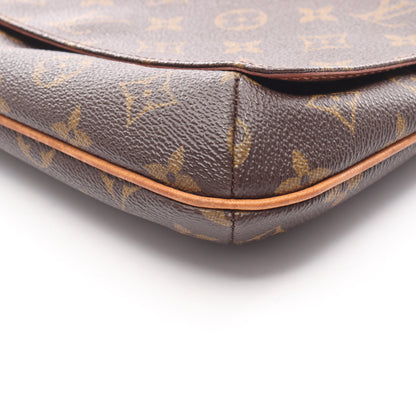 ミュゼットタンゴ ショートストラップ モノグラム ショルダーバッグ PVC レザー ブラウン ルイヴィトン バッグ LOUIS VUITTON