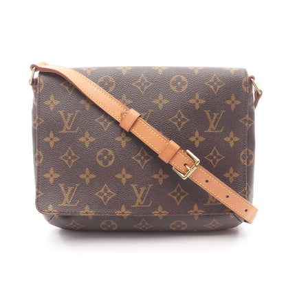 ミュゼットタンゴ ショートストラップ モノグラム ショルダーバッグ PVC レザー ブラウン ルイヴィトン バッグ LOUIS VUITTON