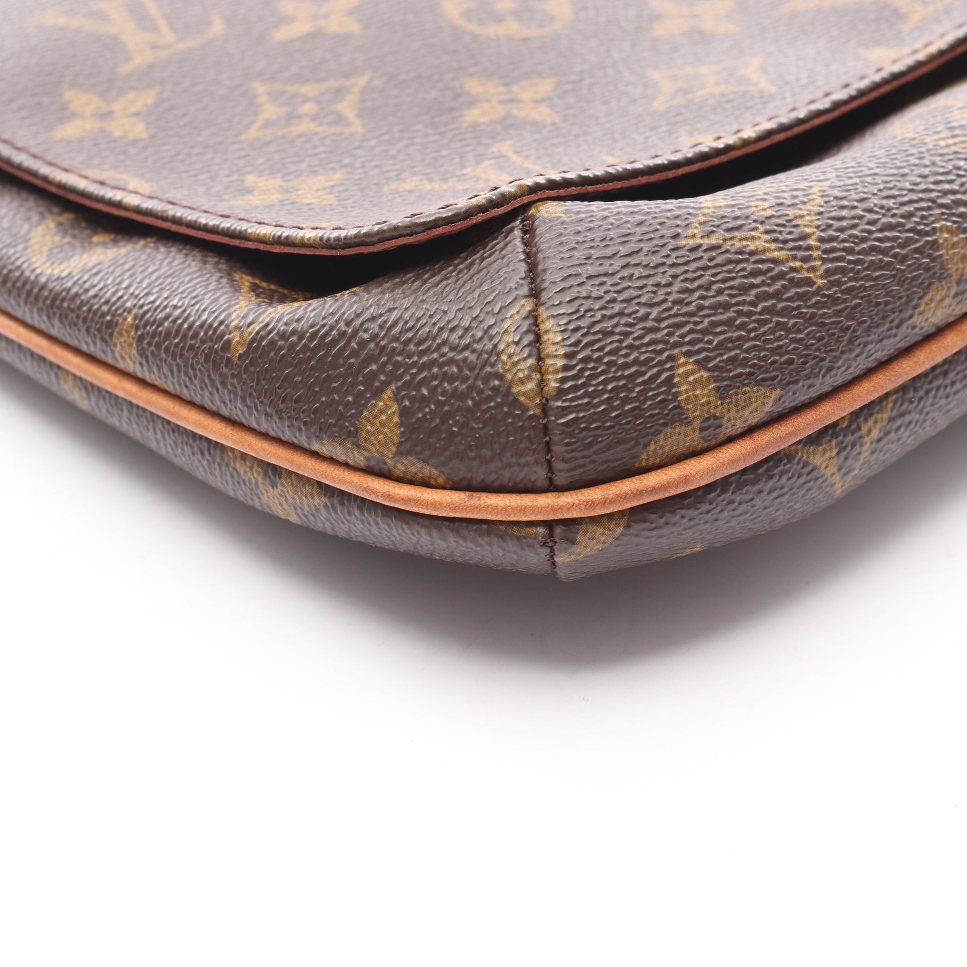 ミュゼットタンゴ ショートストラップ モノグラム ショルダーバッグ PVC レザー ブラウン ルイヴィトン バッグ LOUIS VUITTON