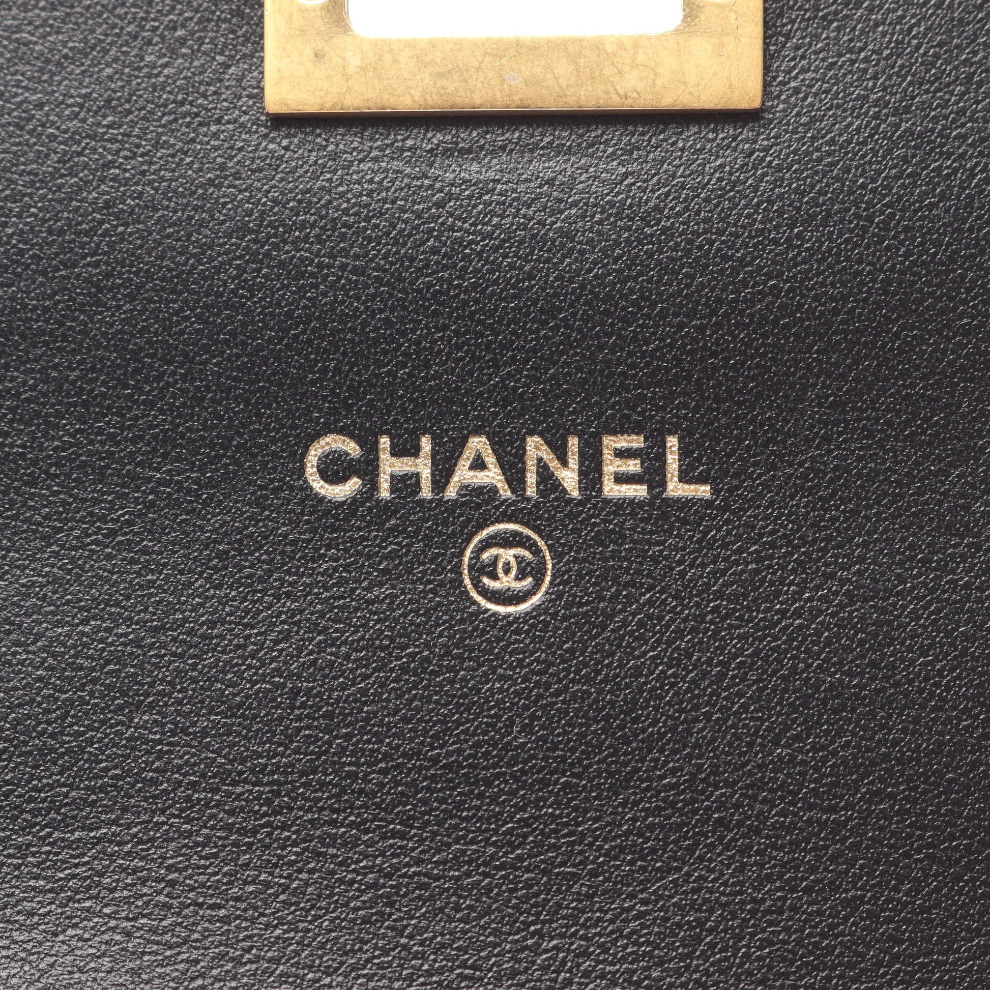 2.55 マトラッセ ミニ チェーンウォレット エイジドカーフスキン ブラック ゴールド金具 シャネル バッグ CHANEL