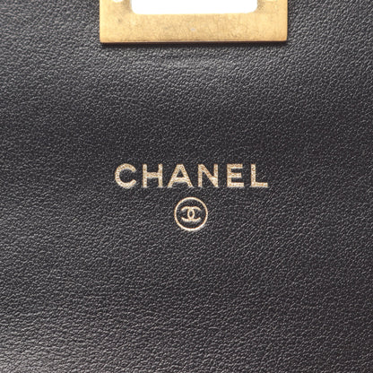 2.55 マトラッセ ミニ チェーンウォレット エイジドカーフスキン ブラック ゴールド金具 シャネル バッグ CHANEL