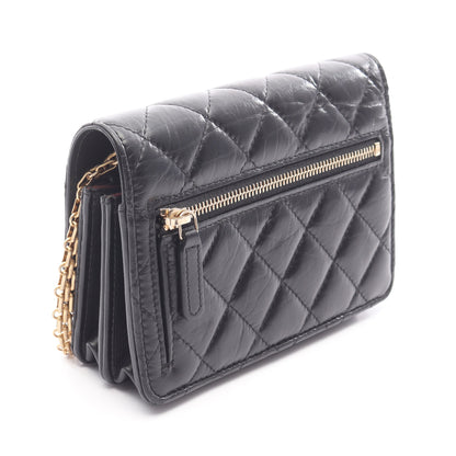 2.55 マトラッセ ミニ チェーンウォレット エイジドカーフスキン ブラック ゴールド金具 シャネル バッグ CHANEL