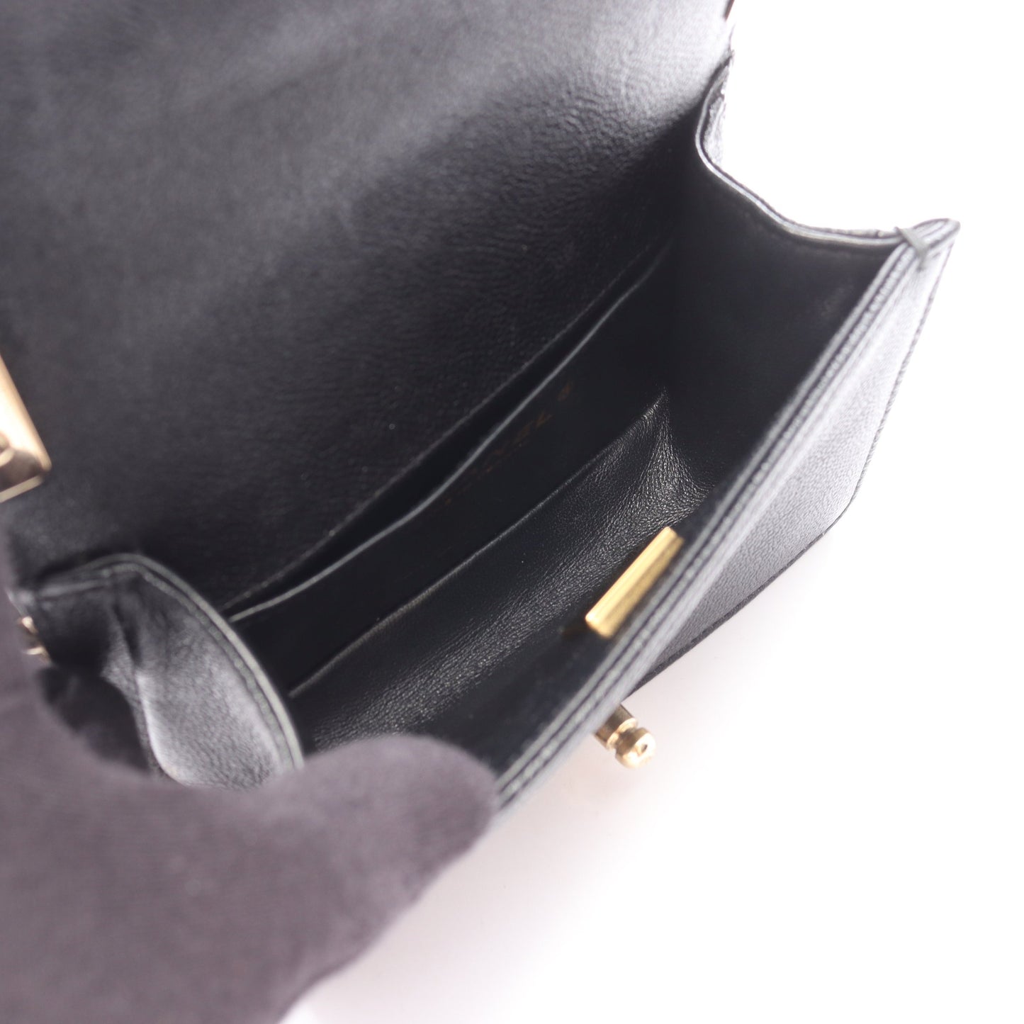 ボーイシャネル ミニ シェブロン Vステッチ チェーンショルダーバッグ キャビアスキン ブラック ゴールド金具 シャネル バッグ CHANEL