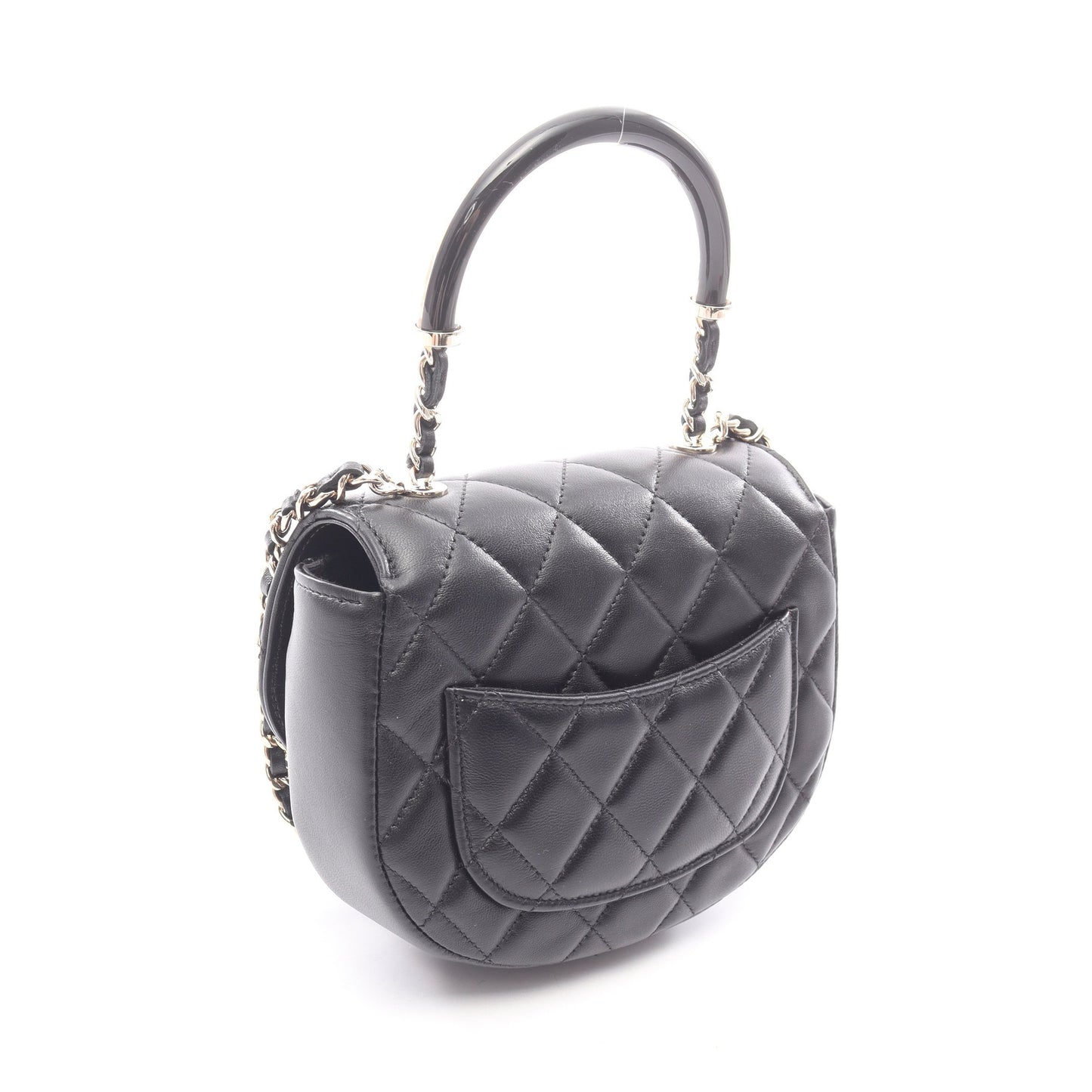 マトラッセ 2WAY チェーンショルダーバッグ ラムスキン ブラック ゴールド金具 シャネル バッグ CHANEL
