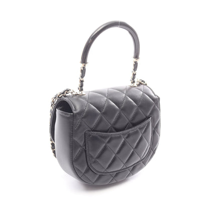 マトラッセ 2WAY チェーンショルダーバッグ ラムスキン ブラック ゴールド金具 シャネル バッグ CHANEL