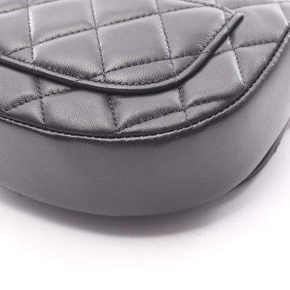 マトラッセ 2WAY チェーンショルダーバッグ ラムスキン ブラック ゴールド金具 シャネル バッグ CHANEL
