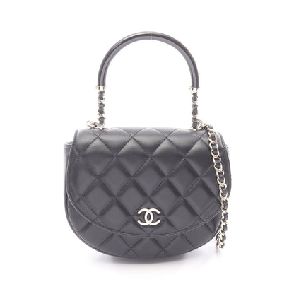 マトラッセ 2WAY チェーンショルダーバッグ ラムスキン ブラック ゴールド金具 シャネル バッグ CHANEL