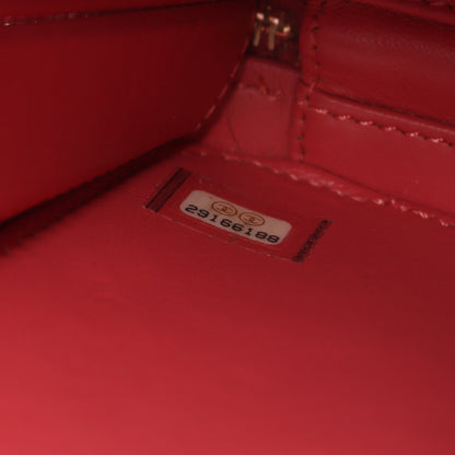 CCフィリグリー 2WAY チェーンショルダーバッグ キャビアスキン ピンクレッド ゴールド金具 シャネル バッグ CHANEL
