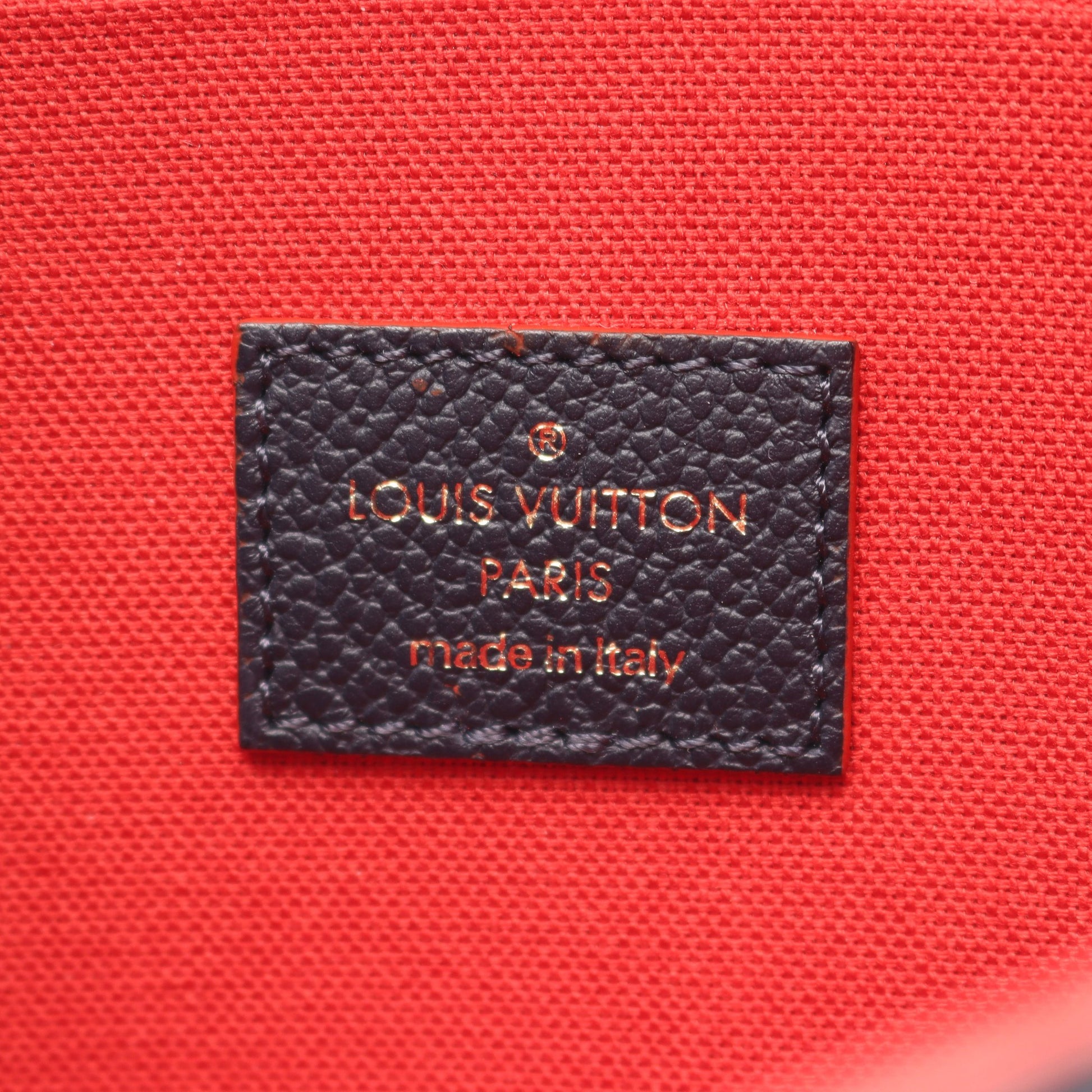 ポシェット フェリシー モノグラム アンプラント マリーヌルージュ チェーンウォレット レザー ネイビー レッド ルイヴィトン バッグ LOUIS VUITTON