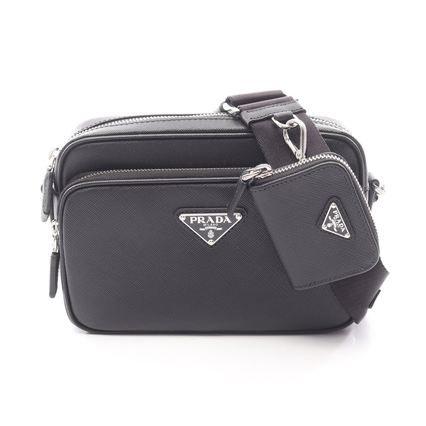 ショルダーバッグ サフィアーノレザー ブラック プラダ バッグ PRADA