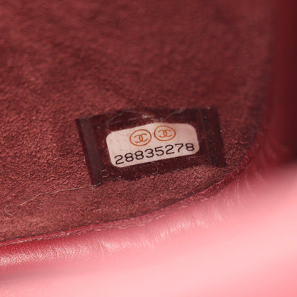 マトラッセ チェーンショルダーバッグ ラムスキン オレンジレッド ゴールド金具 シャネル バッグ CHANEL