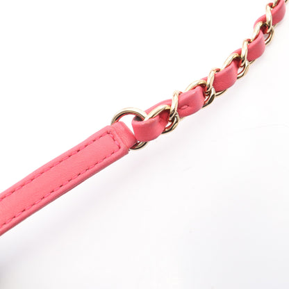 マトラッセ チェーンショルダーバッグ ラムスキン ピンク ゴールド金具 シャネル バッグ CHANEL