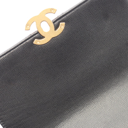 マトラッセ チェーンショルダーバッグ キャビアスキン ブラック ゴールド金具 シャネル バッグ CHANEL
