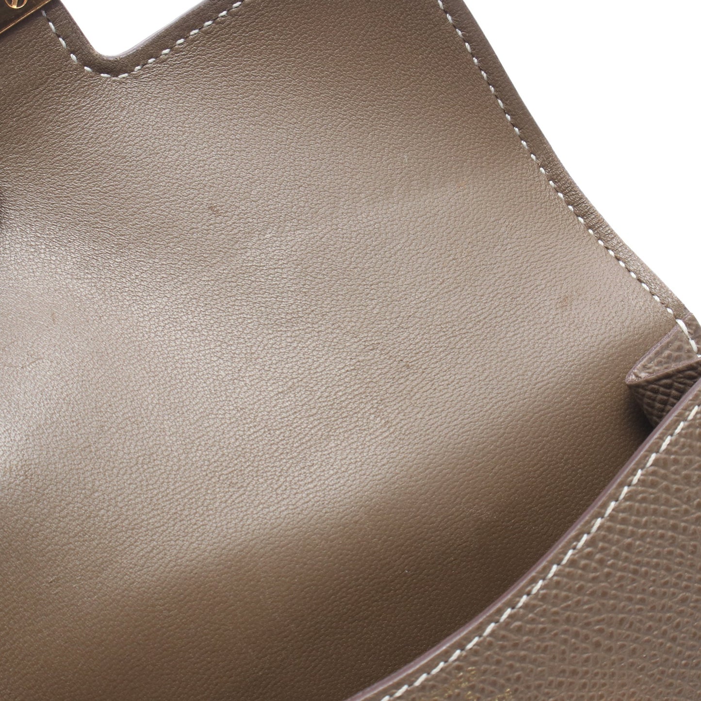 コンスタンス スリム エトゥープ 二つ折り財布 ヴォーエプソン グレーブラウン ゴールド金具 Z刻印 エルメス 財布・小物 HERMES