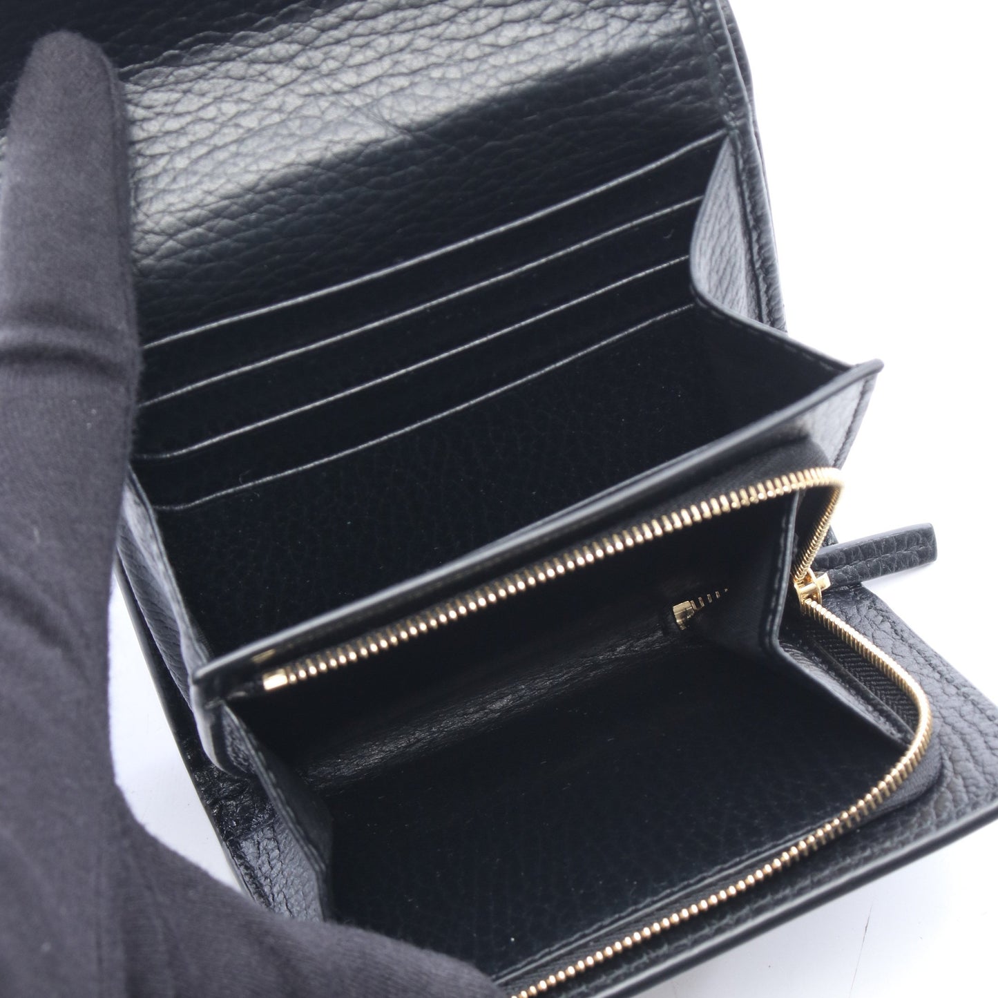 GGマーモント 二つ折り財布 PVC レザー ベージュ ブラウン ブラック グッチ 財布・小物 GUCCI