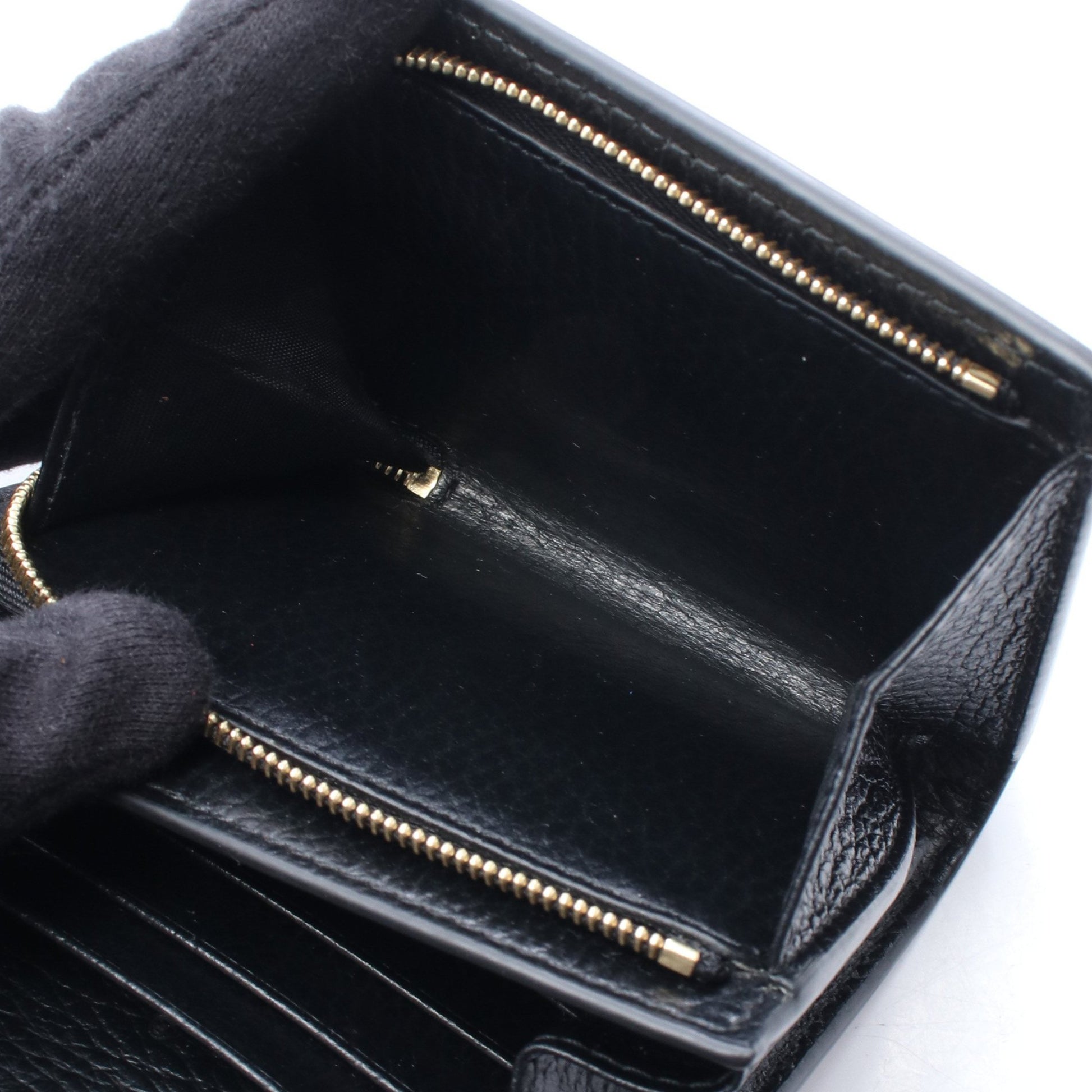 GGマーモント 二つ折り財布 PVC レザー ベージュ ブラウン ブラック グッチ 財布・小物 GUCCI