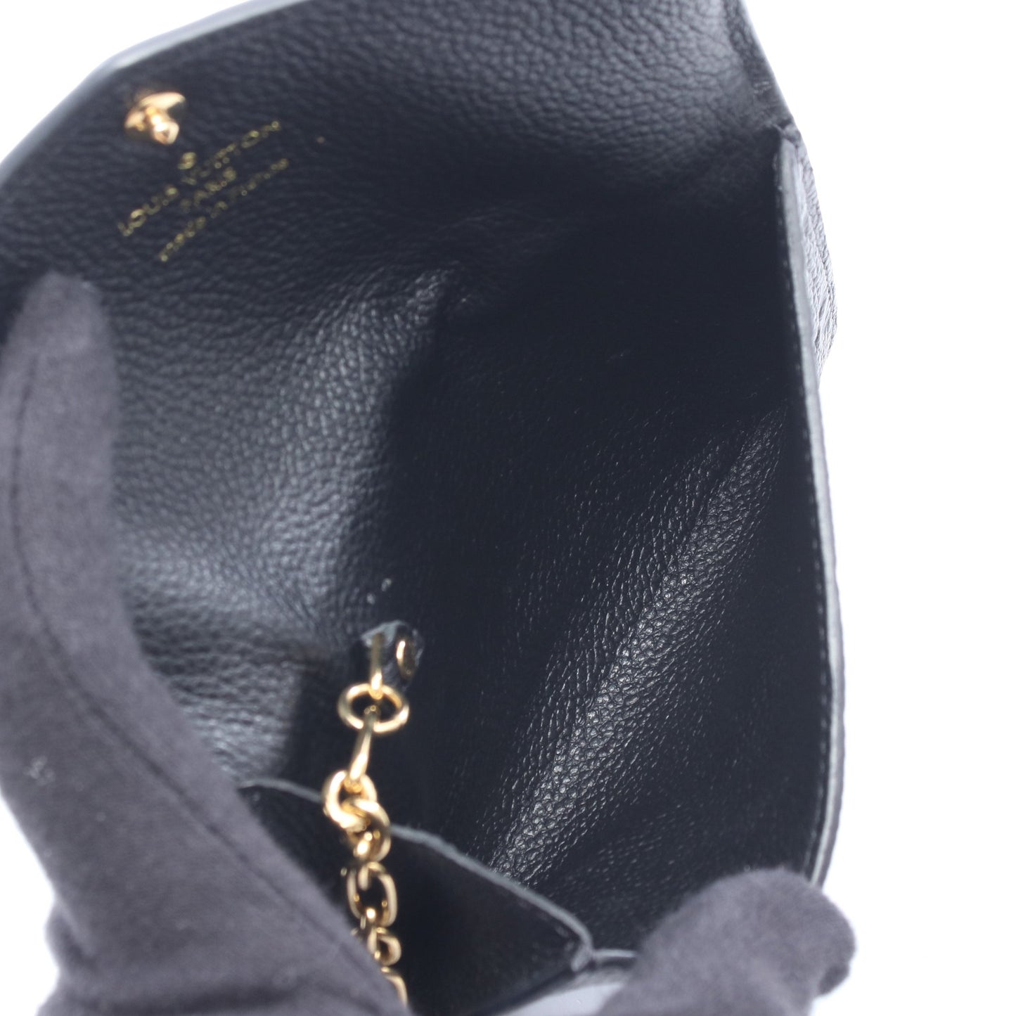 ポシェット クレ モノグラムアンプラント ノワール キーリング付き キーケース レザー ブラック ルイヴィトン 財布・小物 LOUIS VUITTON