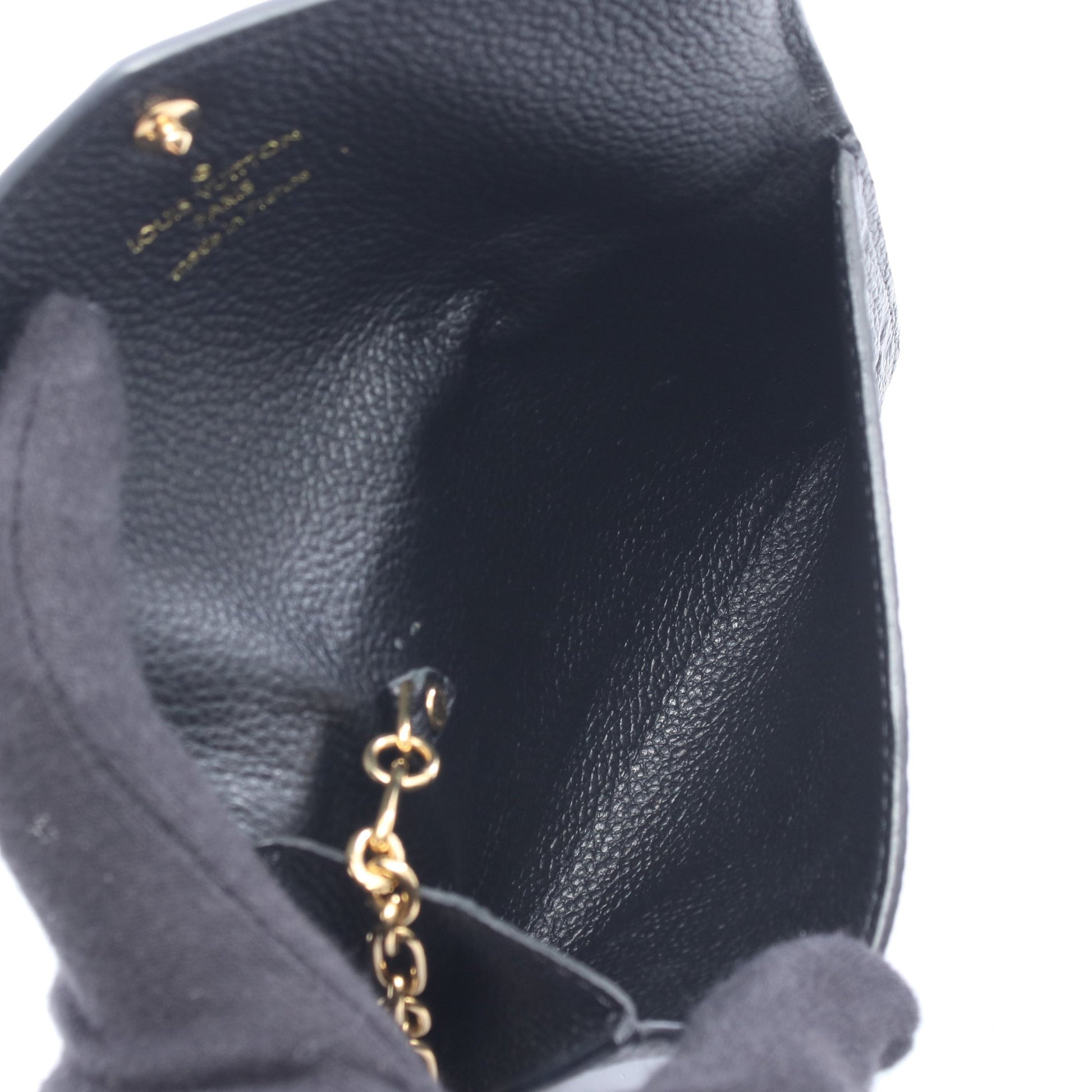 ポシェット クレ モノグラムアンプラント ノワール キーリング付き キーケース レザー ブラック ルイヴィトン 財布・小物 LOUIS VUITTON