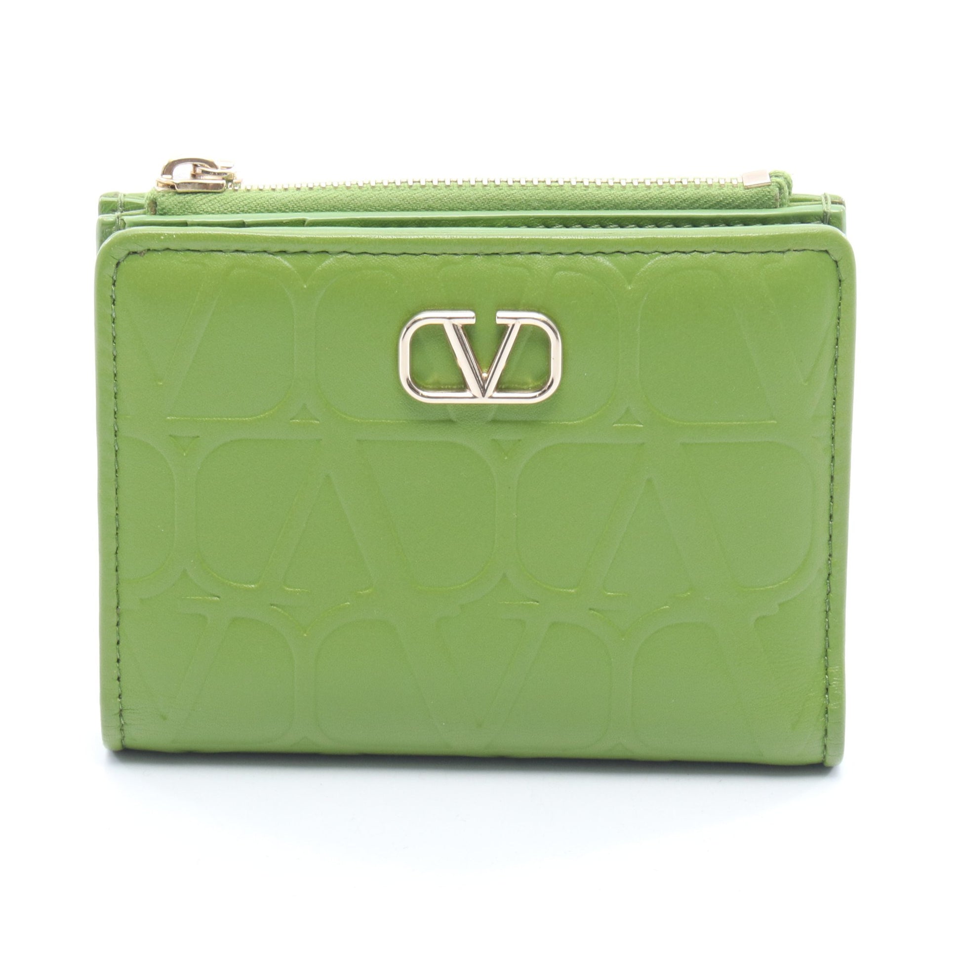 トワル イコノグラフ 二つ折り財布 レザー イエローグリーン ヴァレンティノ 財布・小物 VALENTINO