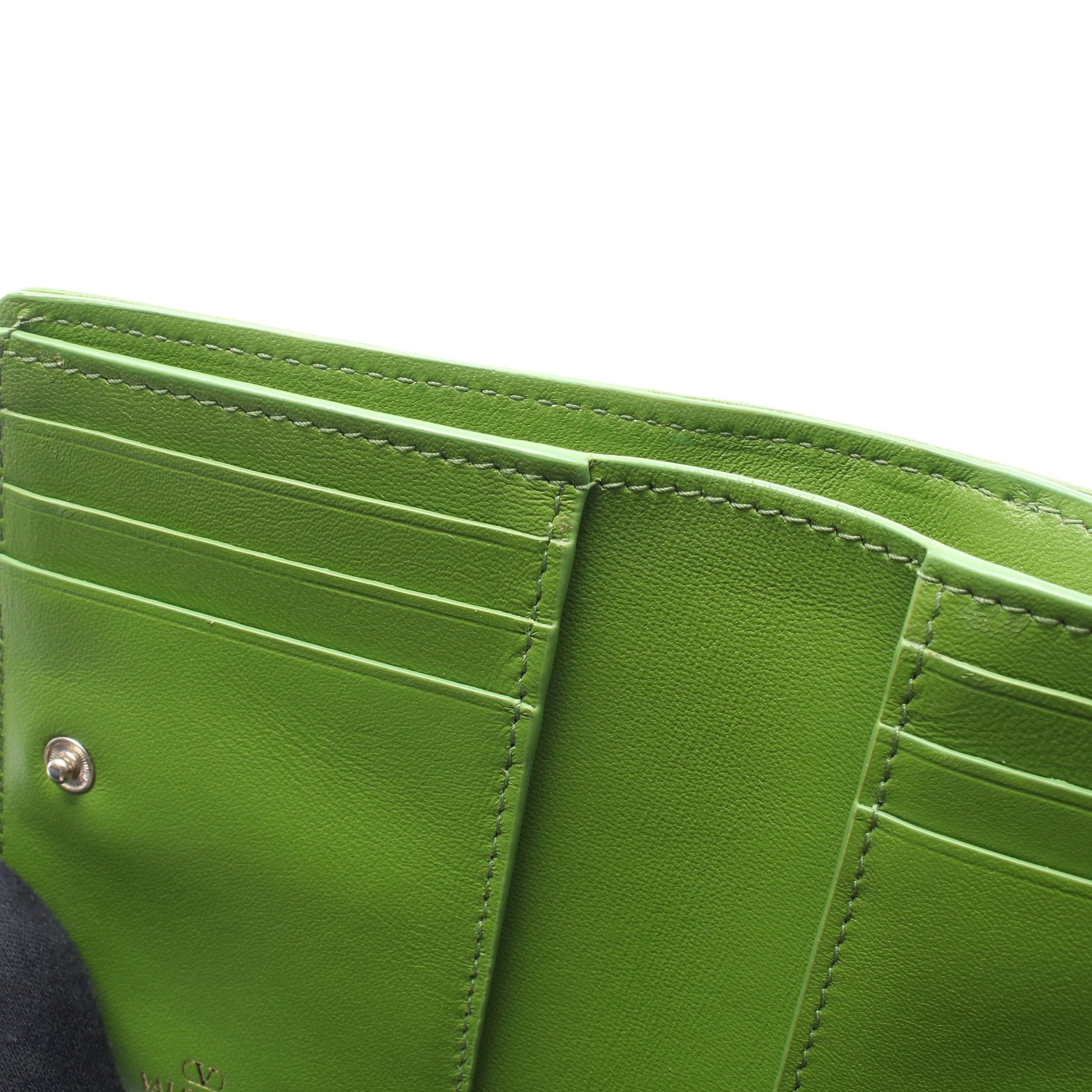 トワル イコノグラフ 二つ折り財布 レザー イエローグリーン ヴァレンティノ 財布・小物 VALENTINO