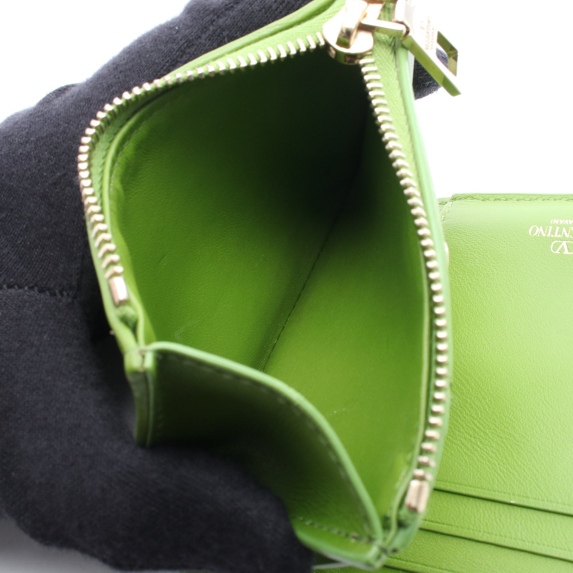 トワル イコノグラフ 二つ折り財布 レザー イエローグリーン ヴァレンティノ 財布・小物 VALENTINO