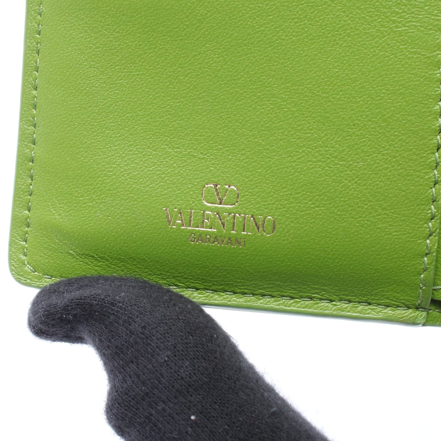 トワル イコノグラフ 二つ折り財布 レザー イエローグリーン ヴァレンティノ 財布・小物 VALENTINO