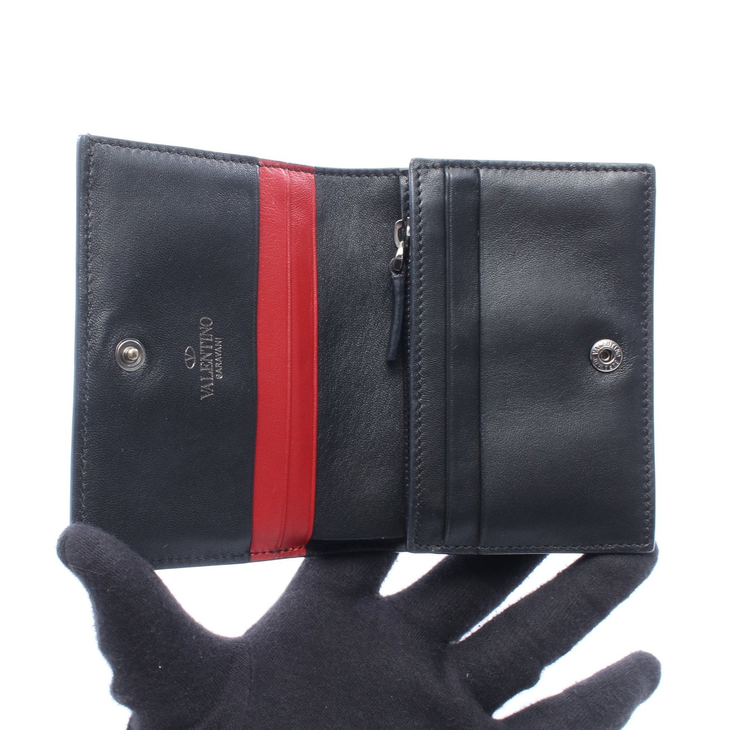 二つ折り財布 エナメルレザー シルバー ヴァレンティノガラヴァーニ 財布・小物 VALENTINO GARAVANI