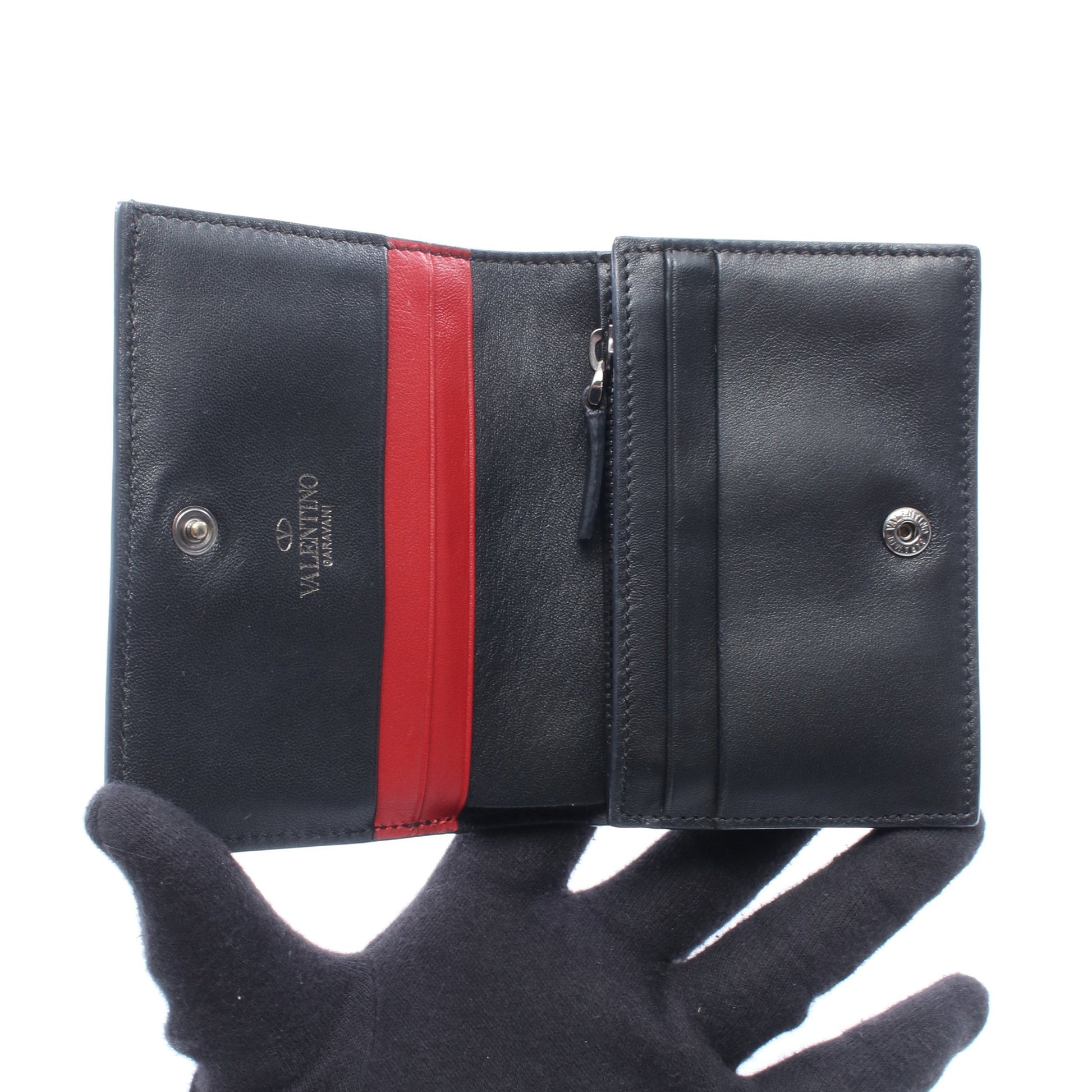 二つ折り財布 エナメルレザー シルバー ヴァレンティノガラヴァーニ 財布・小物 VALENTINO GARAVANI