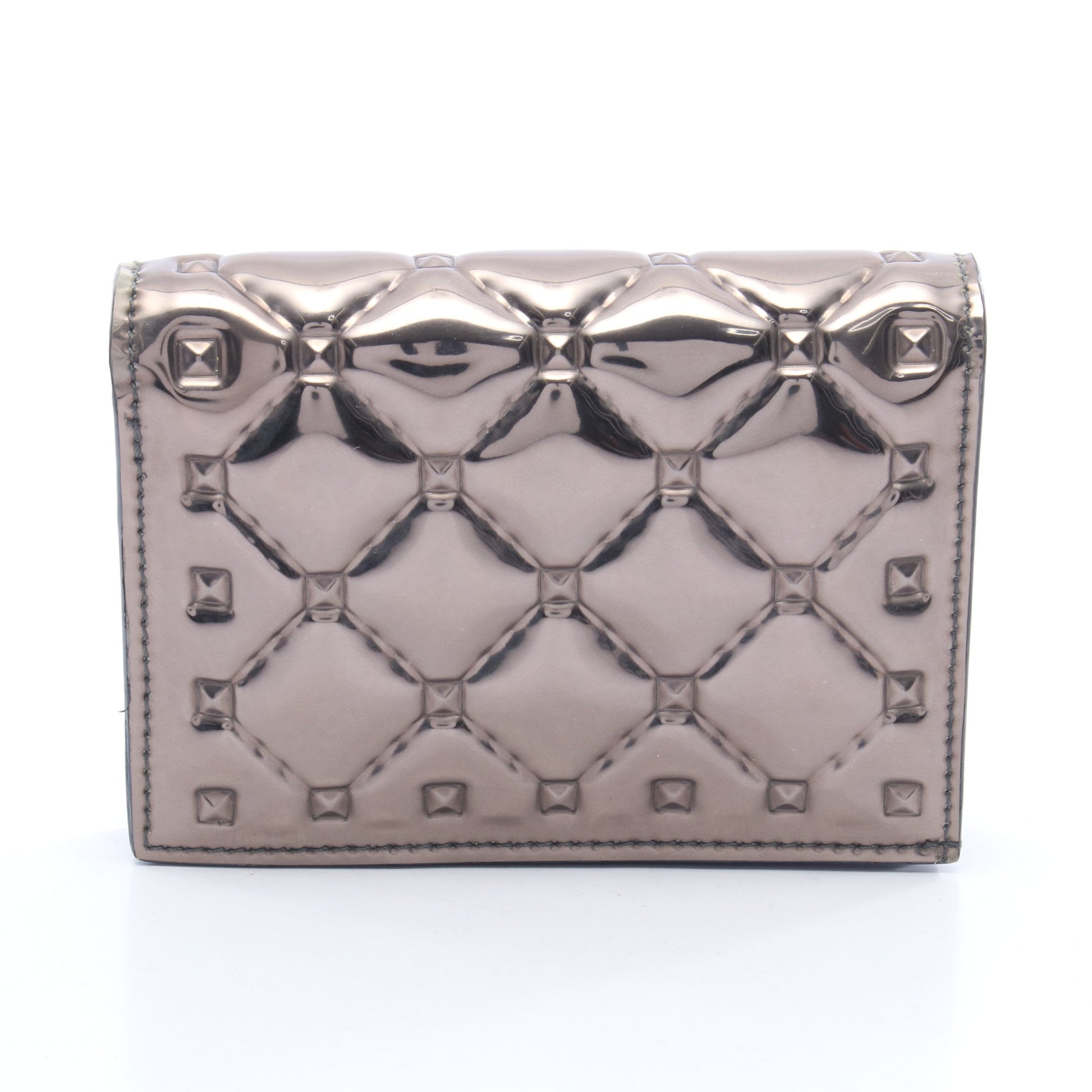 二つ折り財布 エナメルレザー シルバー ヴァレンティノガラヴァーニ 財布・小物 VALENTINO GARAVANI