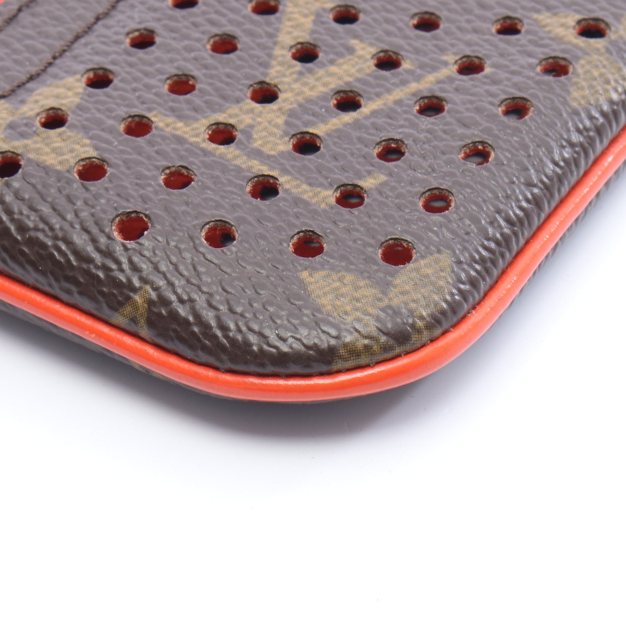 LOUIS VUITTON モノグラム ペルフォ ポシェット　クレ　キーリング付 ポシェット クレ モノグラムペルフォ オランジュ キーリング付き
