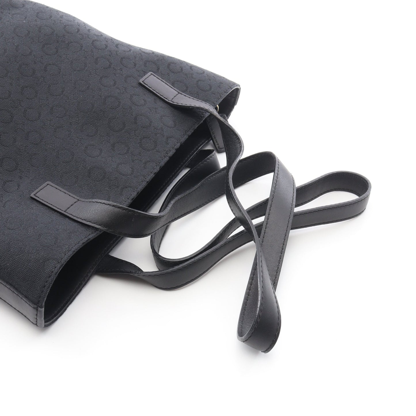 Cマカダム ショルダーバッグ キャンバス レザー ブラック セリーヌ バッグ CELINE