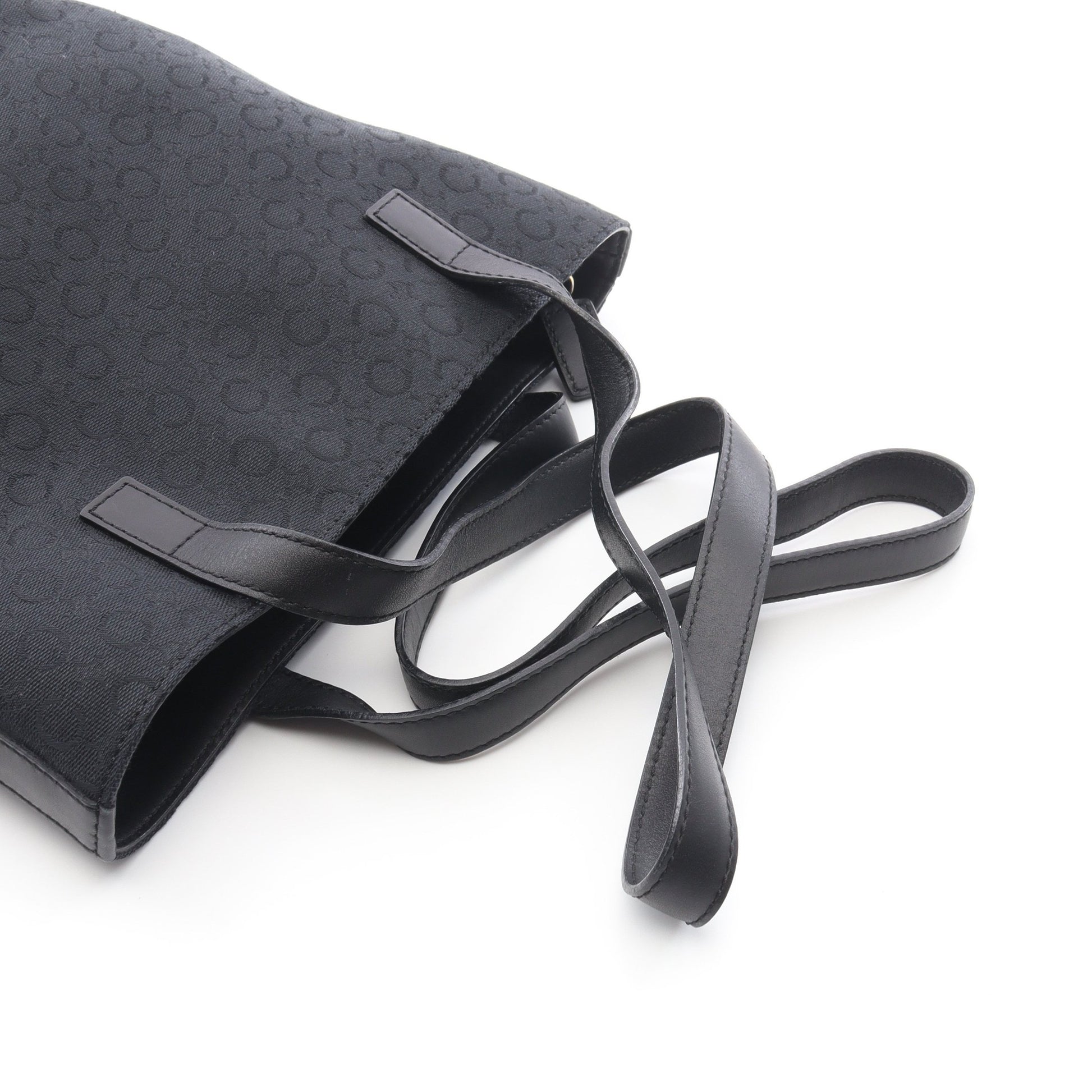 Cマカダム ショルダーバッグ キャンバス レザー ブラック セリーヌ バッグ CELINE