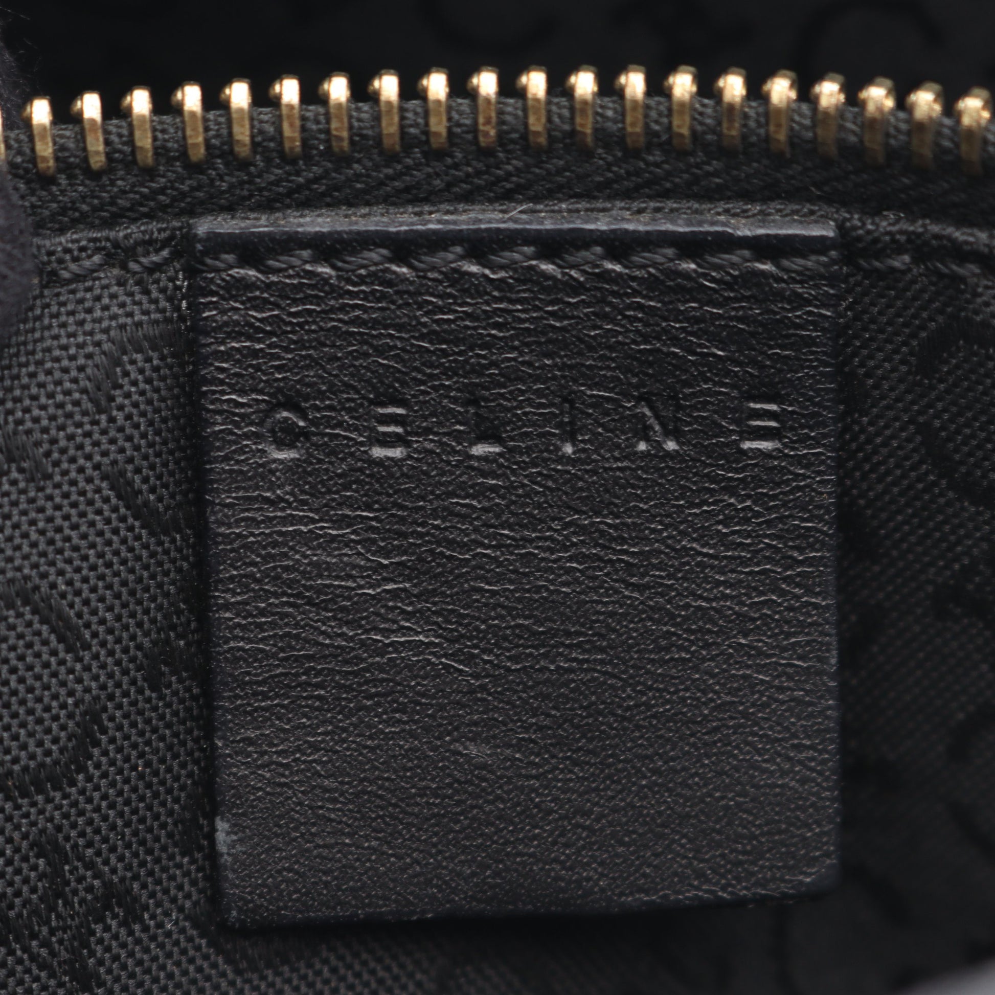 Cマカダム ショルダーバッグ キャンバス レザー ブラック セリーヌ バッグ CELINE