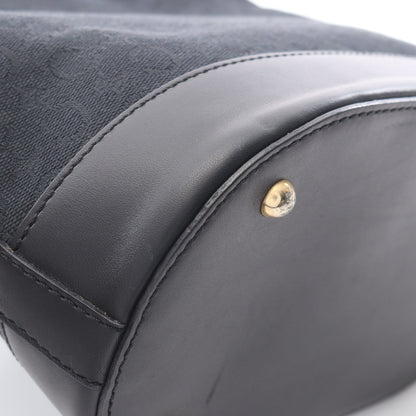 Cマカダム ショルダーバッグ キャンバス レザー ブラック セリーヌ バッグ CELINE
