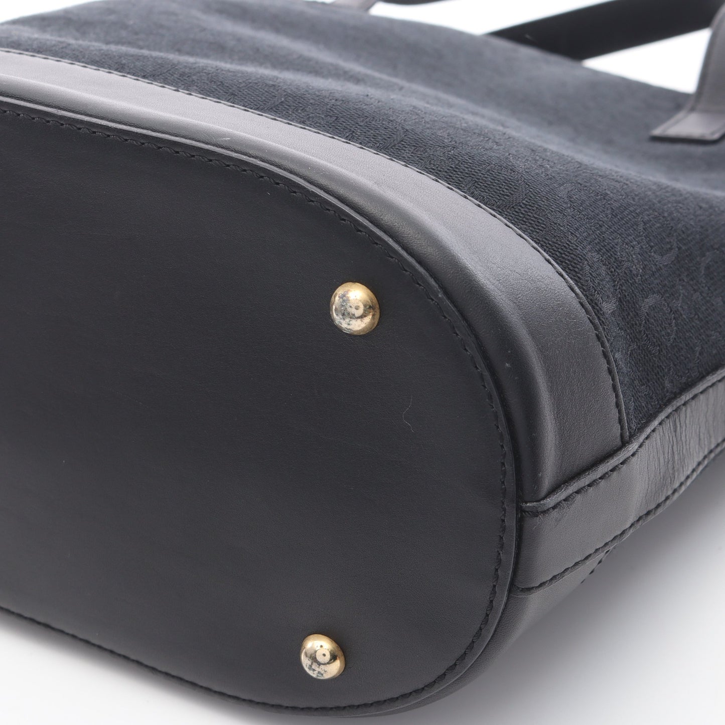 Cマカダム ショルダーバッグ キャンバス レザー ブラック セリーヌ バッグ CELINE