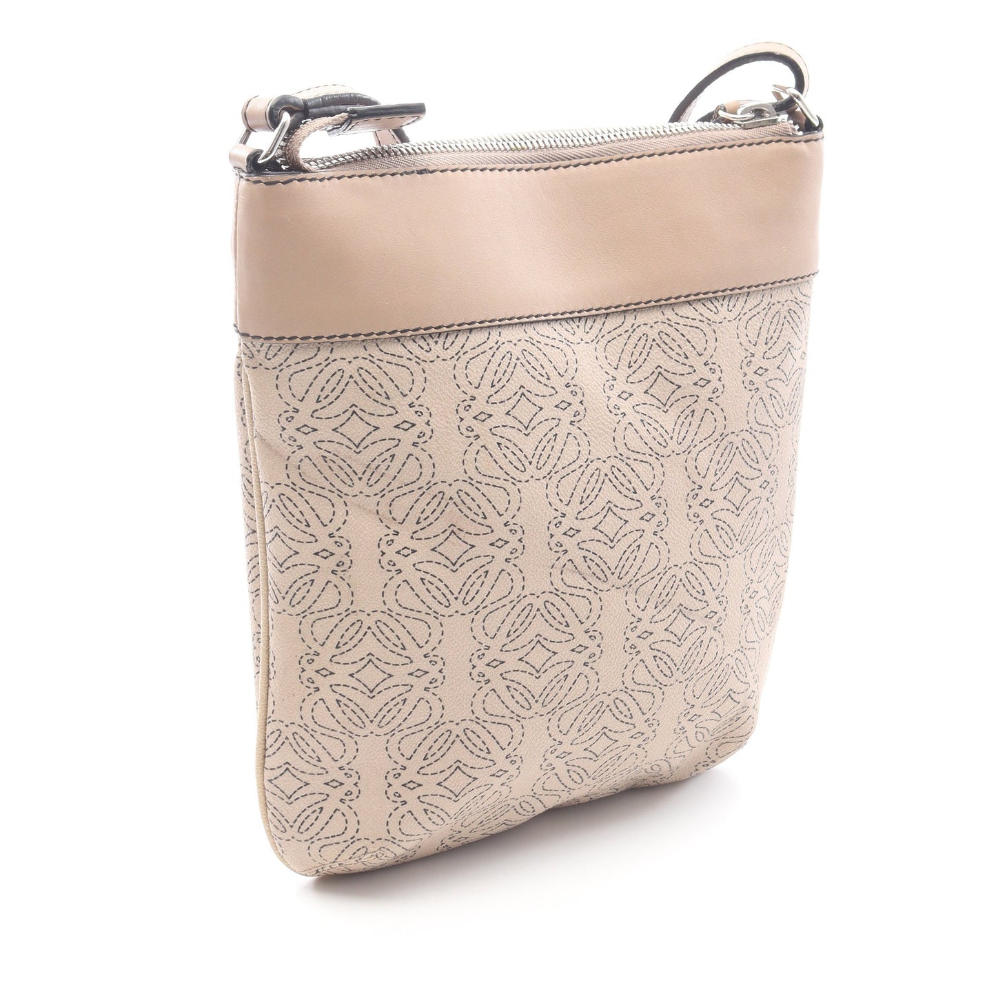 アナグラム ショルダーバッグ PVC レザー ベージュ ロエベ バッグ LOEWE