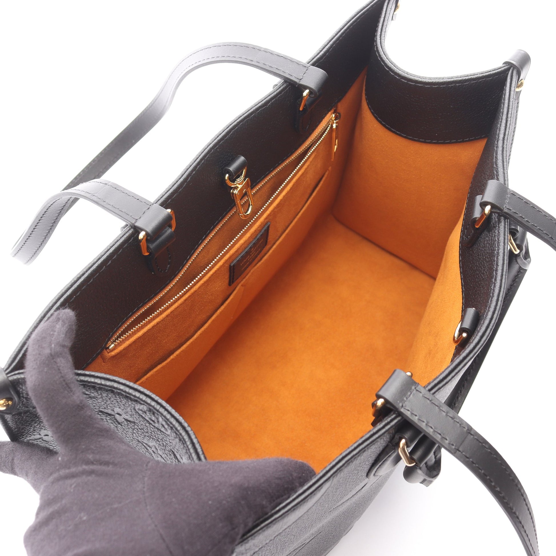オンザゴーMM モノグラムアンプラント ノワール 2WAY ショルダーバッグ トートバッグ レザー ブラック ルイヴィトン バッグ LOUIS VUITTON