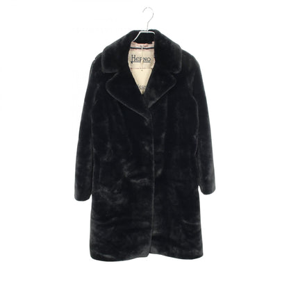 SOFT FAUX FUR COAT フェイクファー コート ブラック ヘルノ アウター HERNO