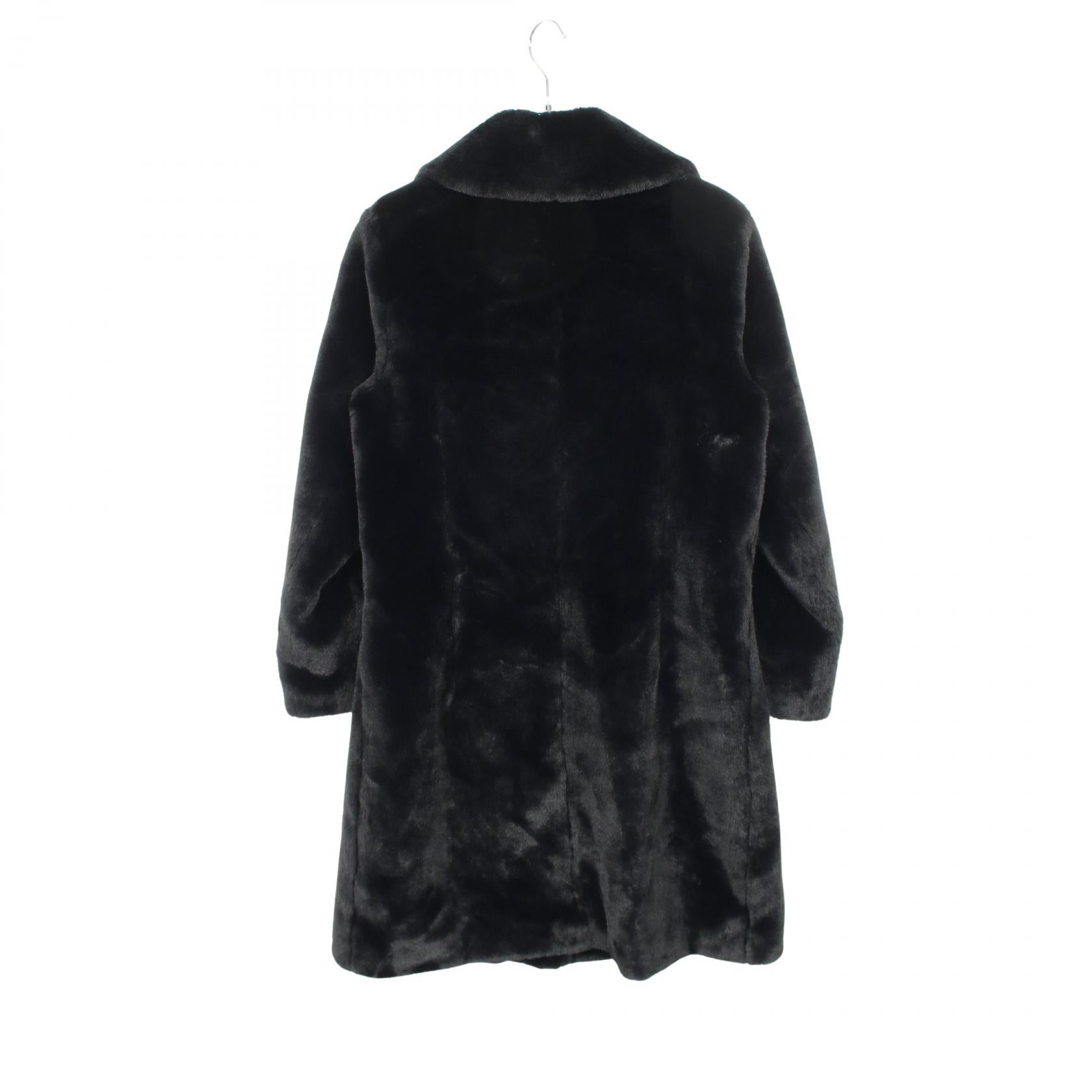 SOFT FAUX FUR COAT フェイクファー コート ブラック ヘルノ アウター HERNO