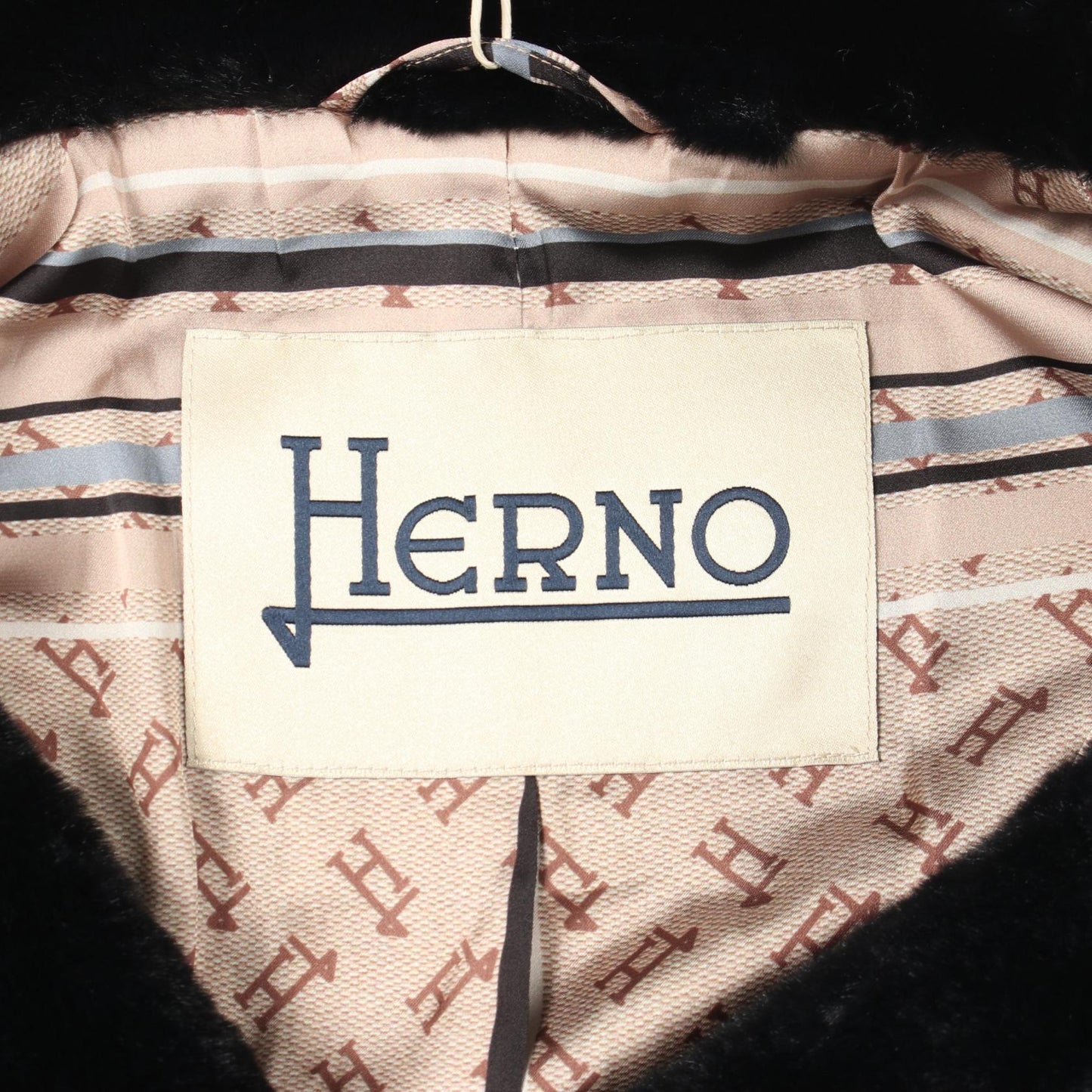 SOFT FAUX FUR COAT フェイクファー コート ブラック ヘルノ アウター HERNO