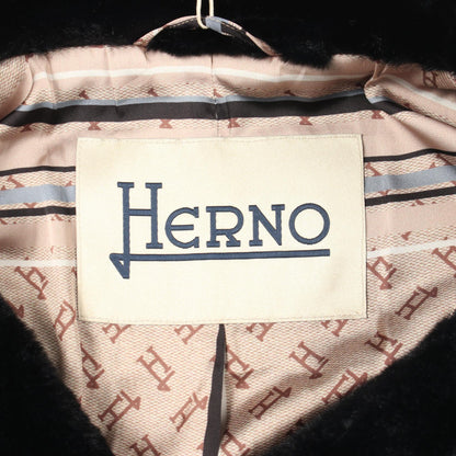 SOFT FAUX FUR COAT フェイクファー コート ブラック ヘルノ アウター HERNO