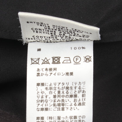 バックタック ノースリーブ カットソー コットン ブラック エルメス トップス HERMES