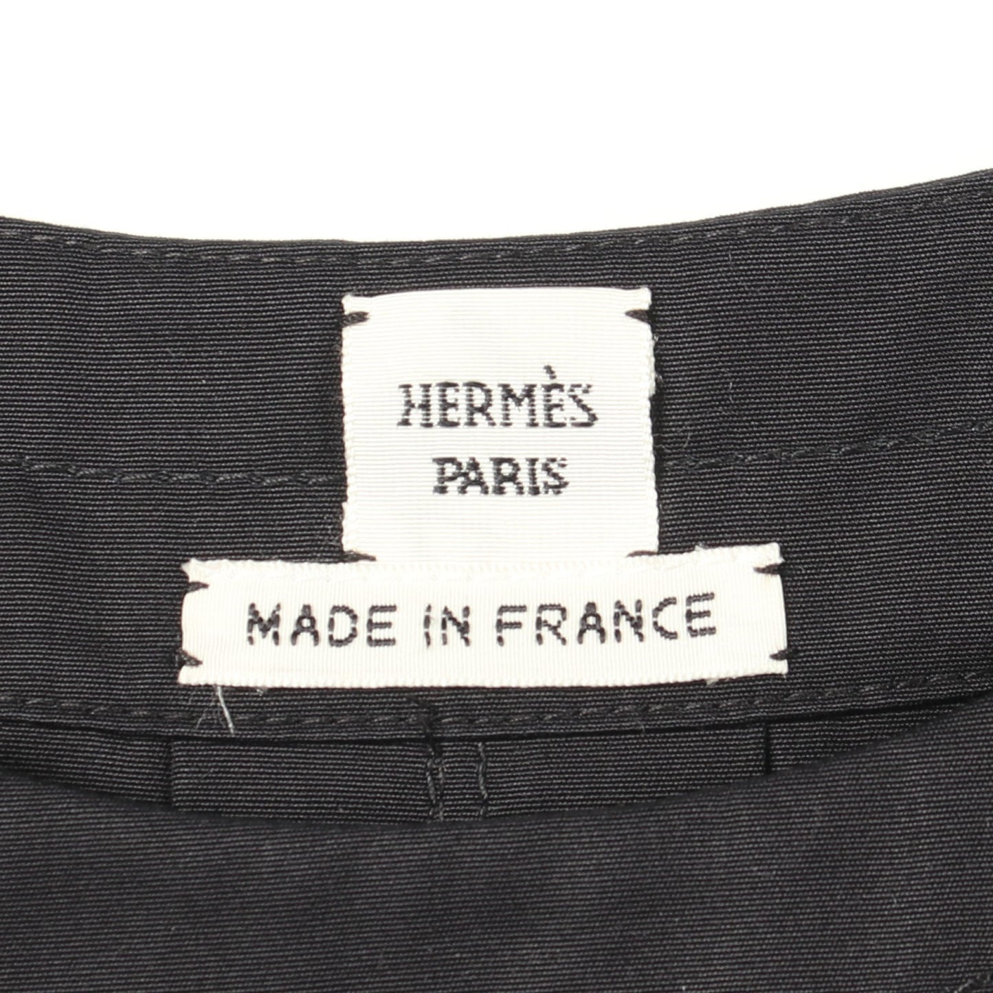 バックタック ノースリーブ カットソー コットン ブラック エルメス トップス HERMES